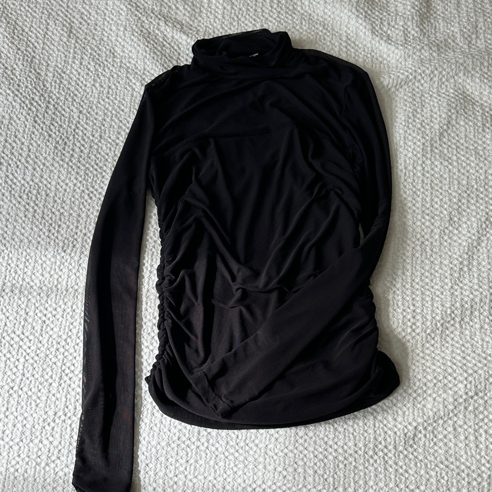 Sheer Black Long Sleeve Top